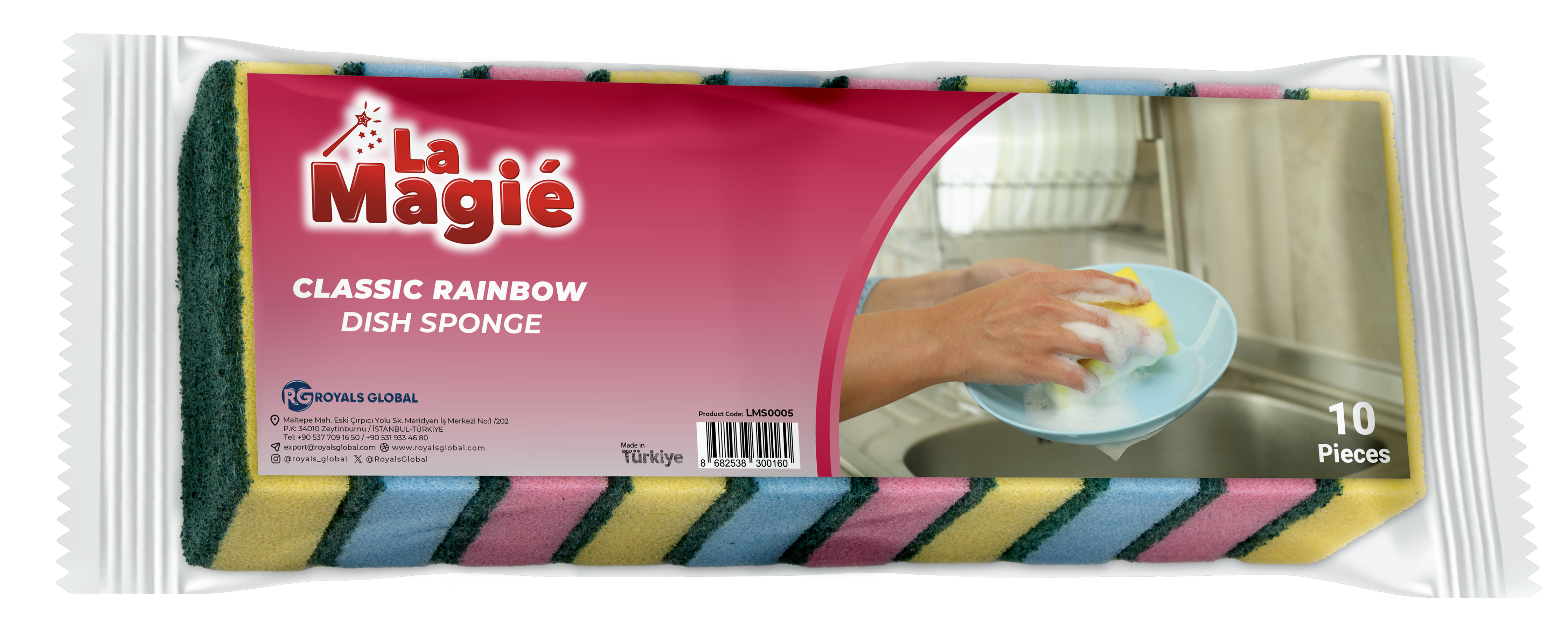 LA MAGIÉ DISH SPONGES CLASSIC 10 PCS